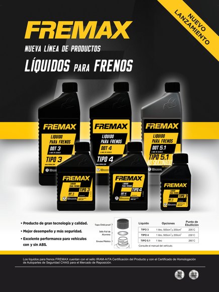 Imagen de LIQUIDO DE FRENO FREMAX DOT 3 5 LITROS
